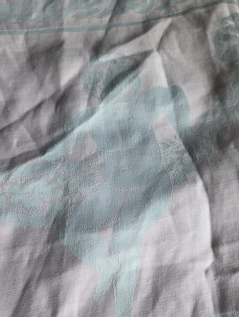 Vintage MCM Greek Cherub Tablecloth